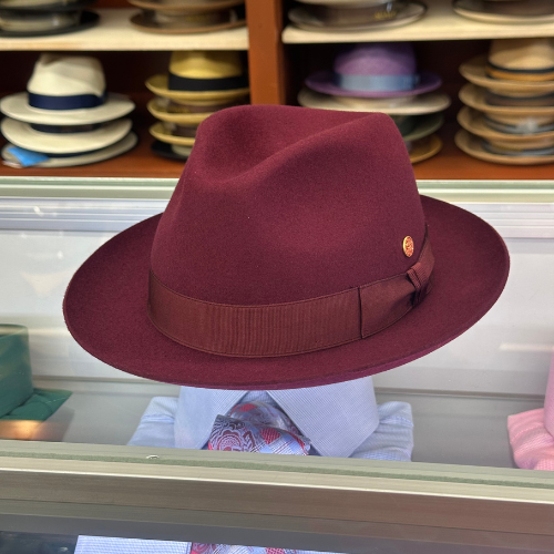 Mayser City Fedora – Burgundy