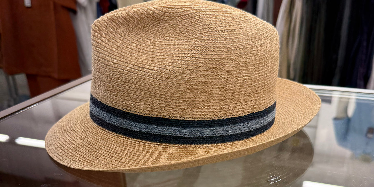 Stetson Triad Straw Fedora  Blue