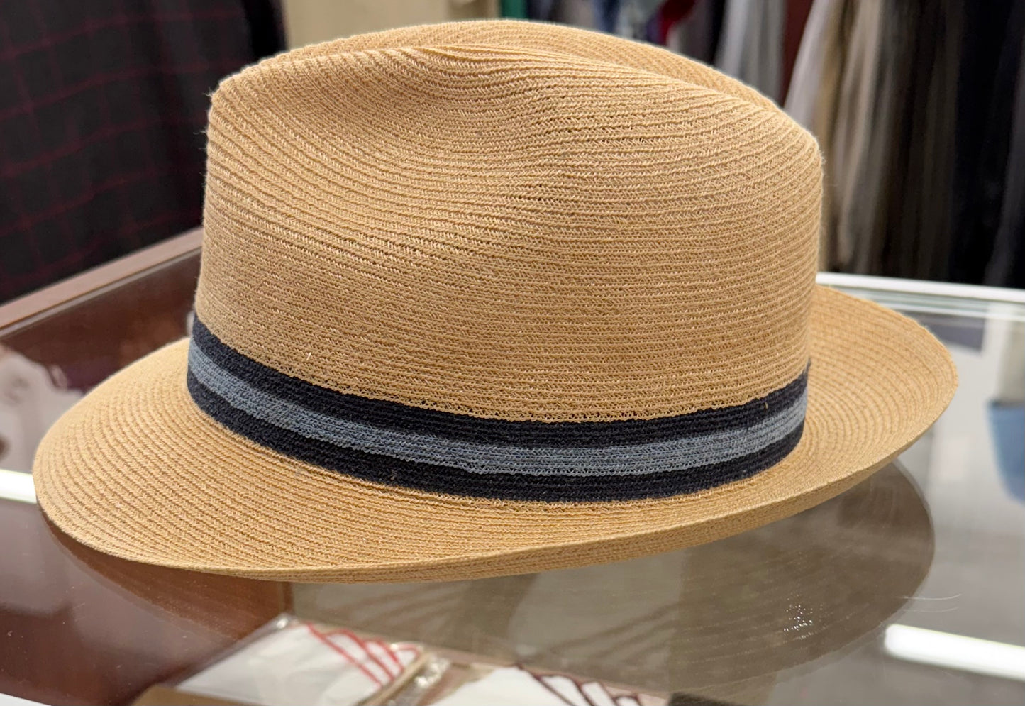 Stetson Triad Straw Fedora  Blue