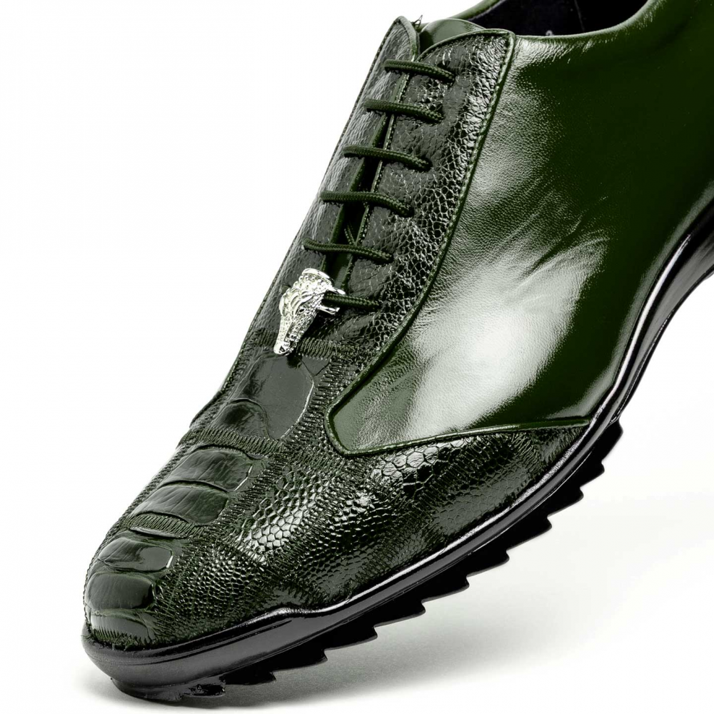 Los Altos Olive Exotic Leather Sneaker