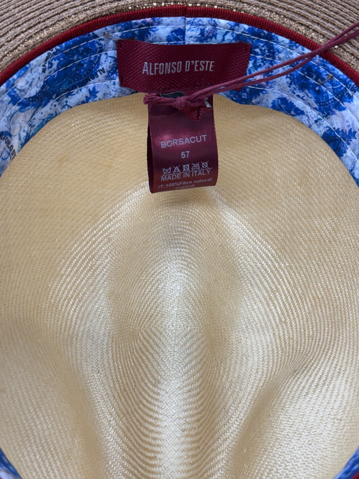 Alfonso D’Este Borsacut Panama Hat