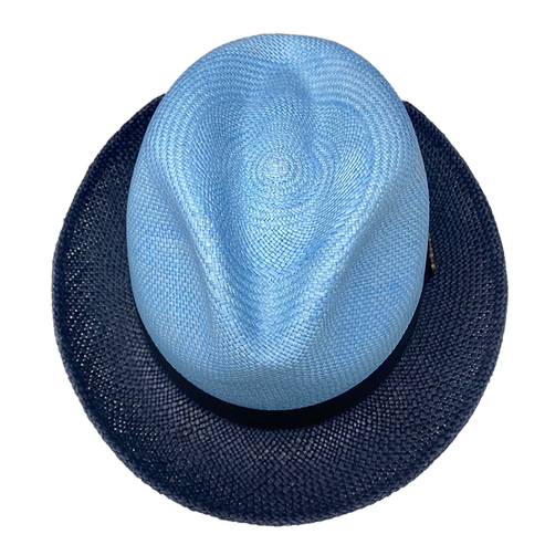 Bolivia Two Toned Blue Straw Hat