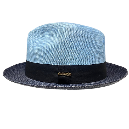 Bolivia Two Toned Blue Straw Hat