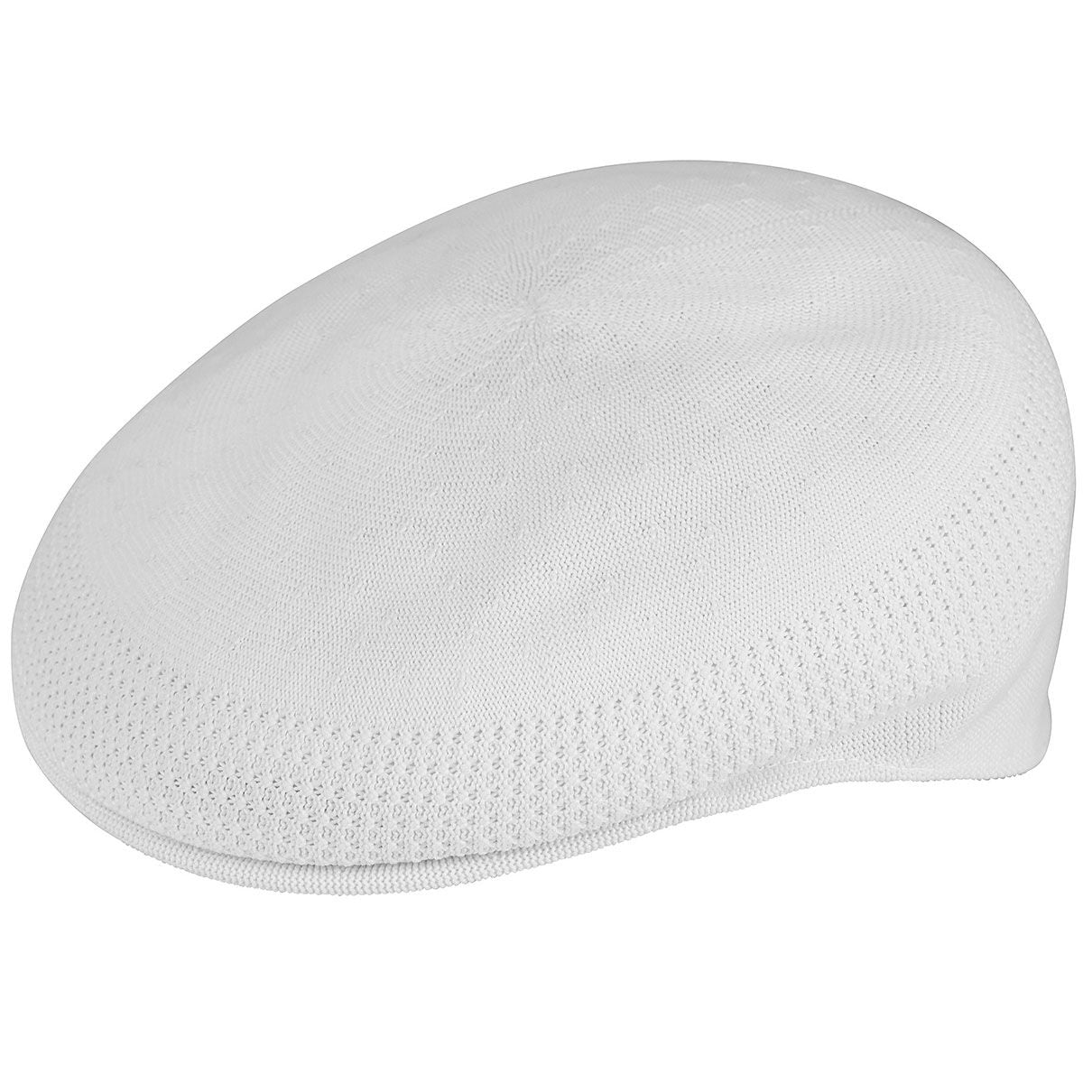 Kangol Tropic Ventair 504 Ivy Flat Cap – White Breathable Summer Newsboy Hat