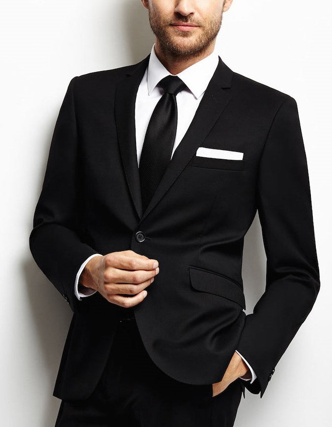 Giorgio Fiorelli Solid Black Suit Black / 48L Giorgio Fiorelli Solid Black Suit Black / 48L