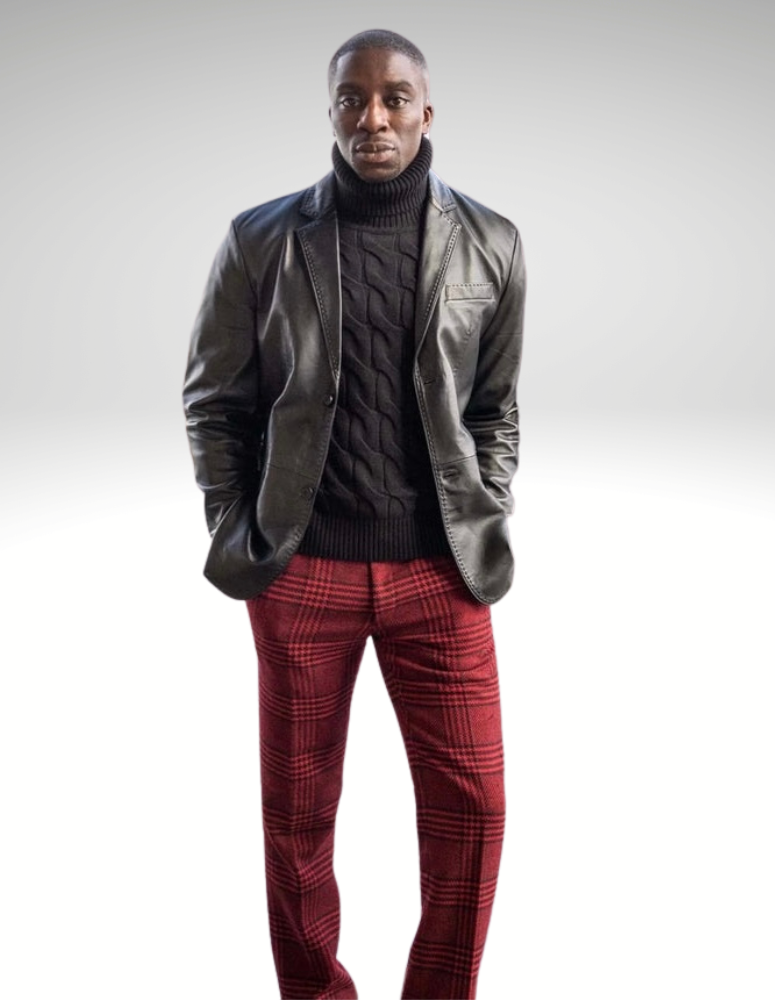 Inserch Leather Jacket Black Stark and Legum