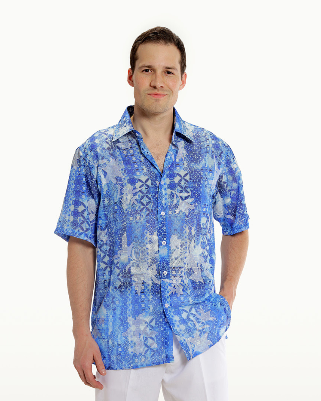 Robert Lewis Blue Linen Shirt