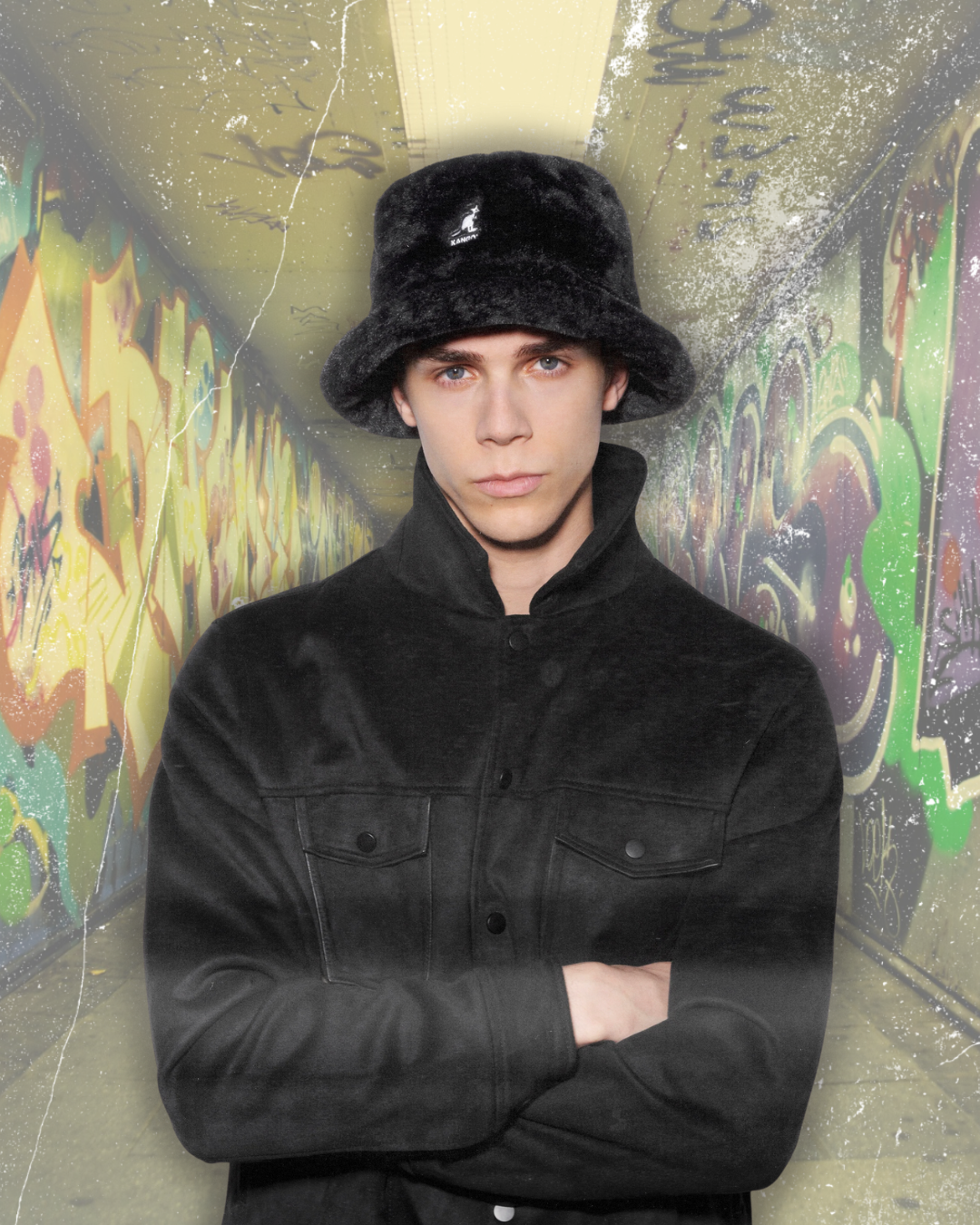 Kangol Faux Fur Kangol Black