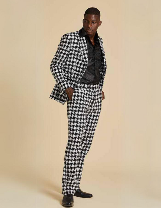 INS-Wool Blend Houndstooth