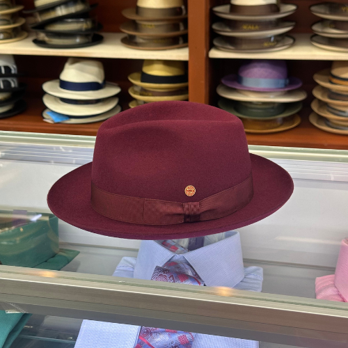 Mayser City Fedora – Burgundy