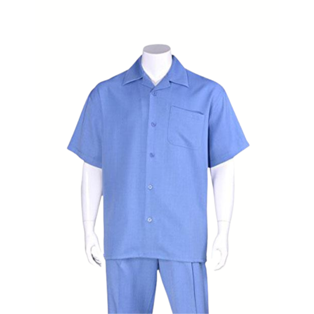 2 Piece Blue Walking Suit