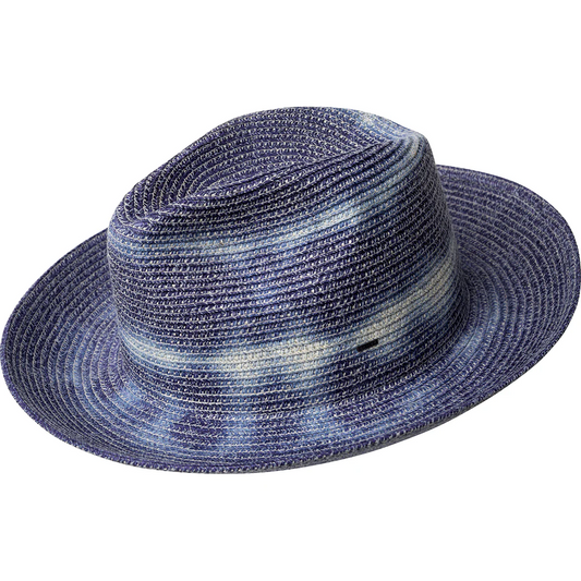 Bailey 1922 Cleves Fedora Hat | Dusk Indigo Braided Paper-Blend Wide Brim