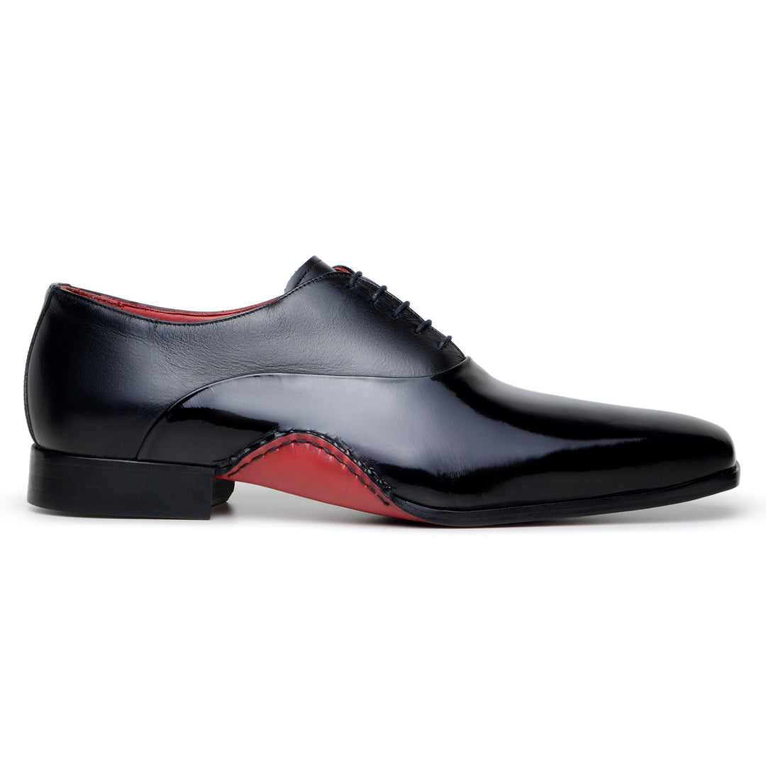 Belvedere Nero - Black with Red Bottom Accent
