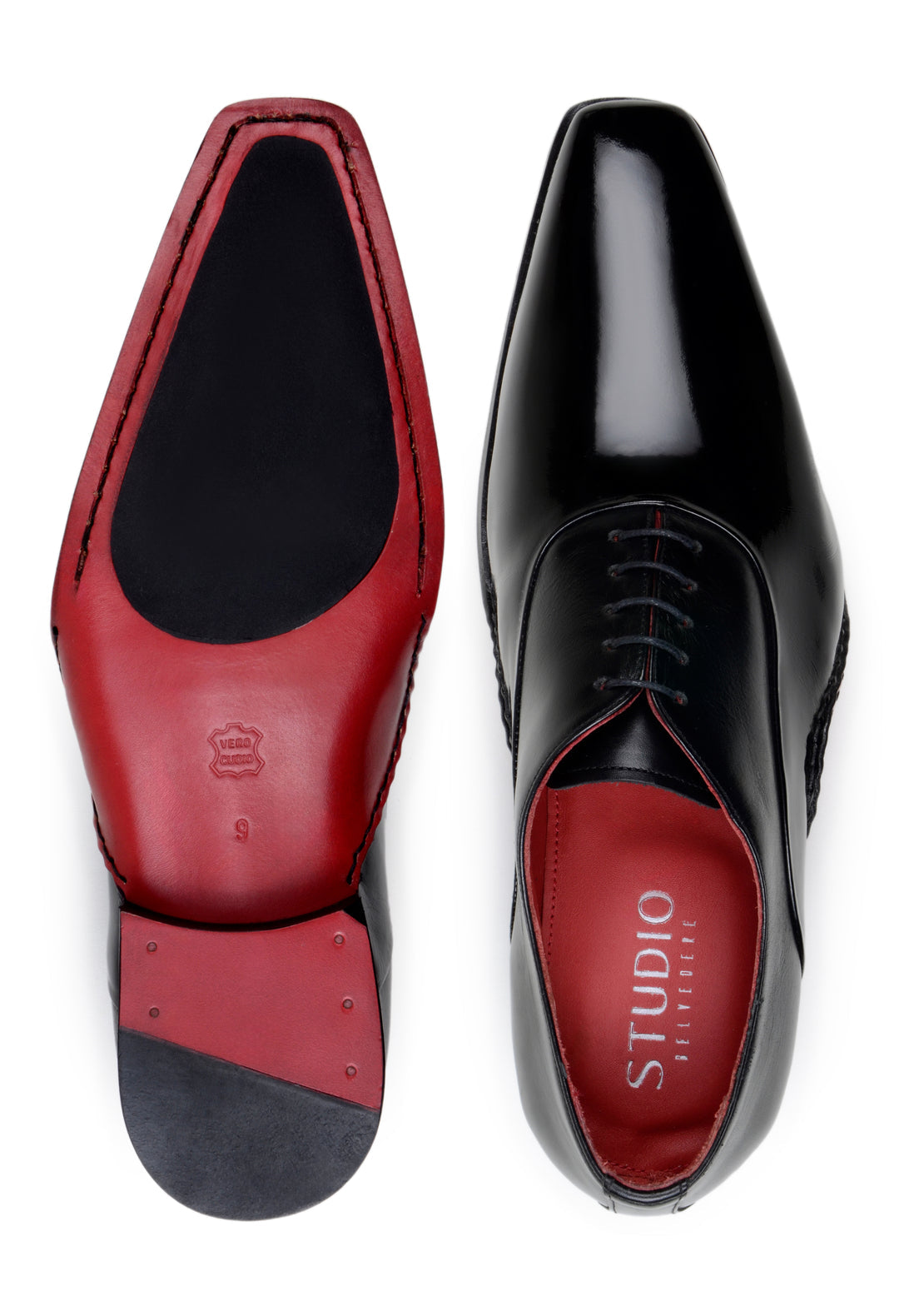 Belvedere Nero Black Calf Leather Dress Shoes 10 Belvedere Nero Black Calf Leather Dress Shoes 10