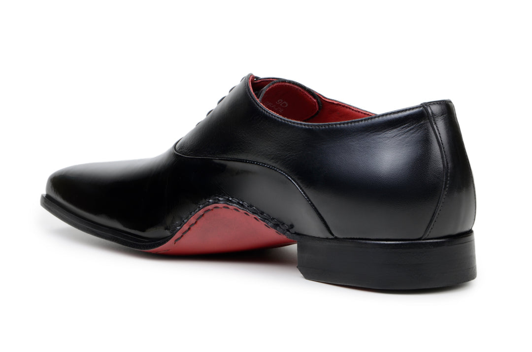 Belvedere Nero - Black with Red Bottom Accent