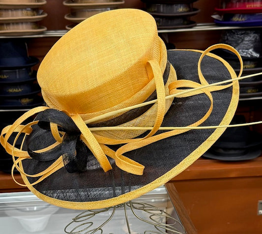 Black and Gold Ladies Church Hat