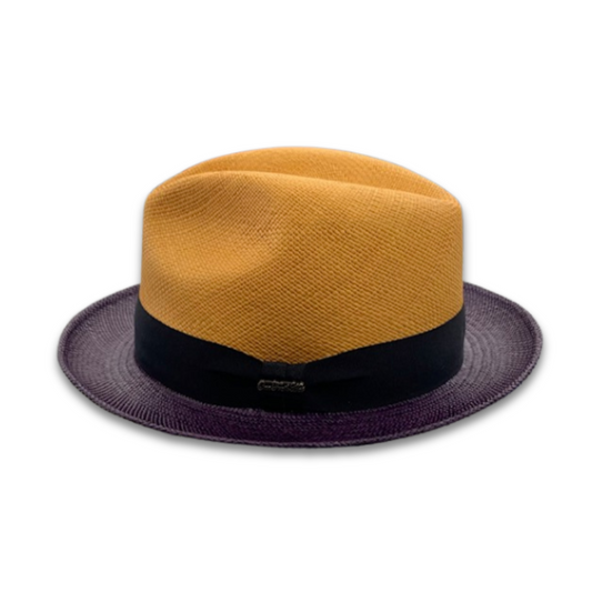 Omega Straw Two-Tone Fedora Hat