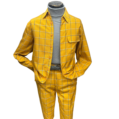 Inserch Gold Windowpane 2 Piece Set