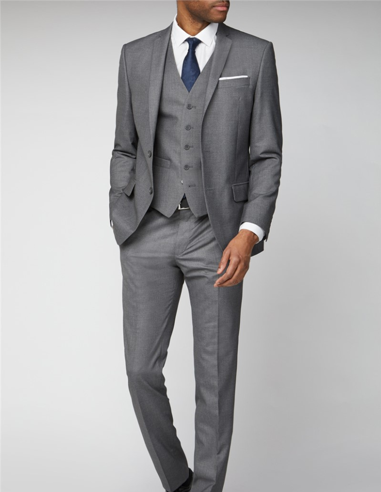 Giorgio Fiorelli Solid Grey Suit