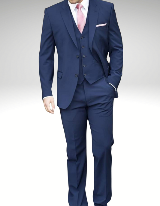 Giorgio Fiorelli Solid Blue Suit