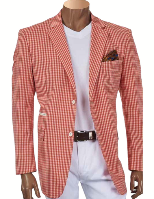 Inserch Peach Linen Blazer