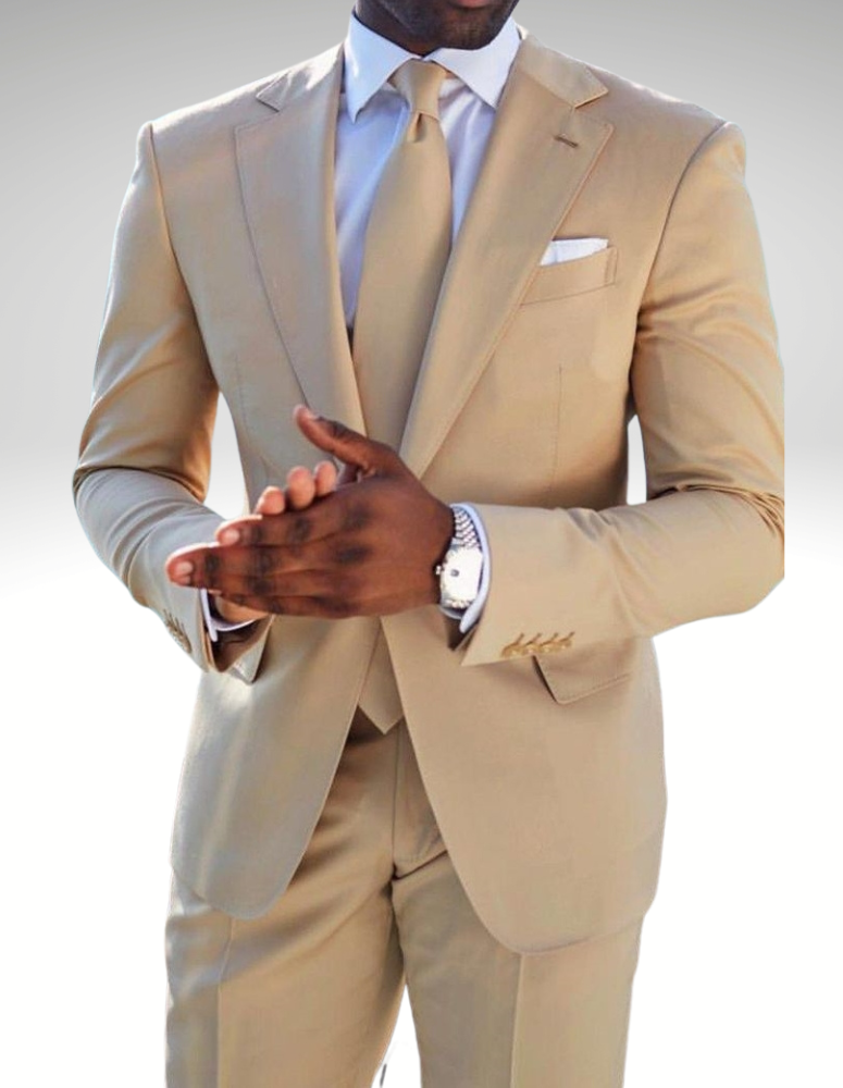 Apollo King Beige 2 Piece Suit