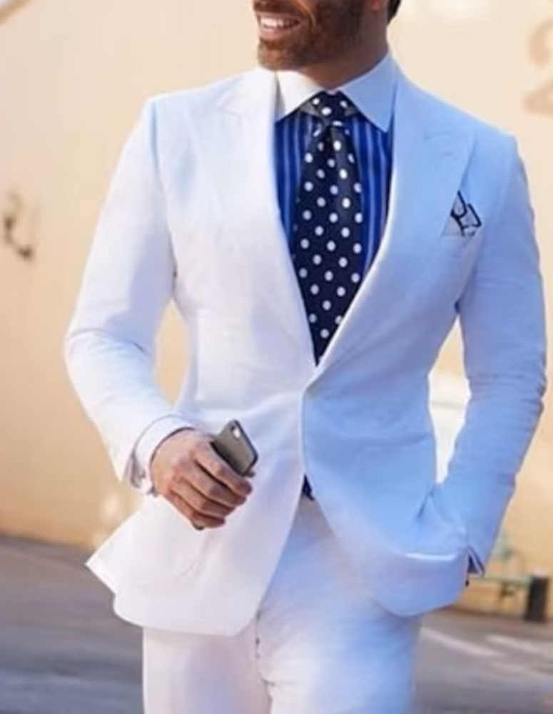 Giorgio Fiorelli Solid White Suit
