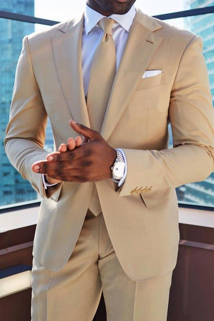 Apollo King Beige 2 Piece Suit