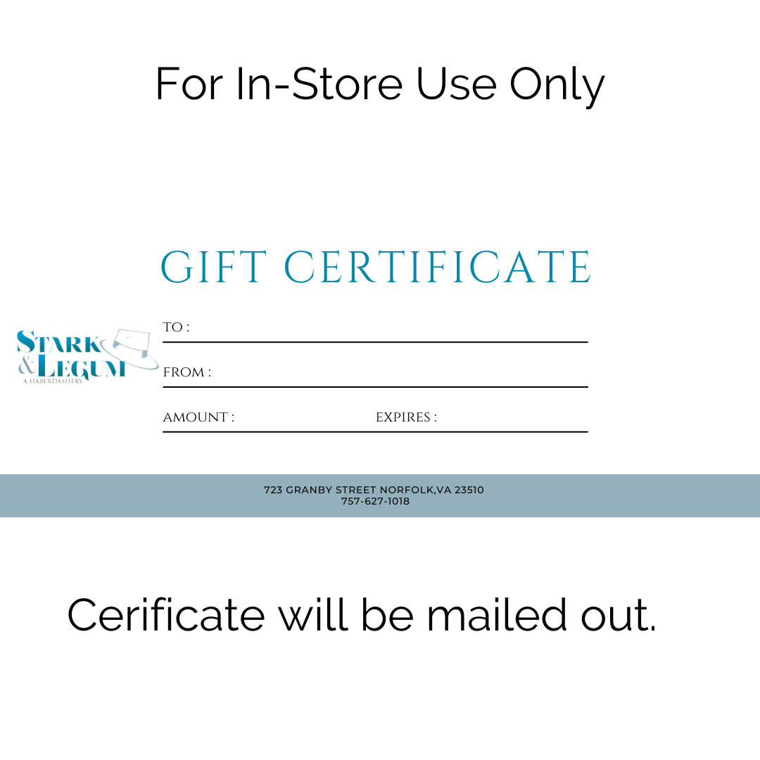 Gift Certificate -Physical
