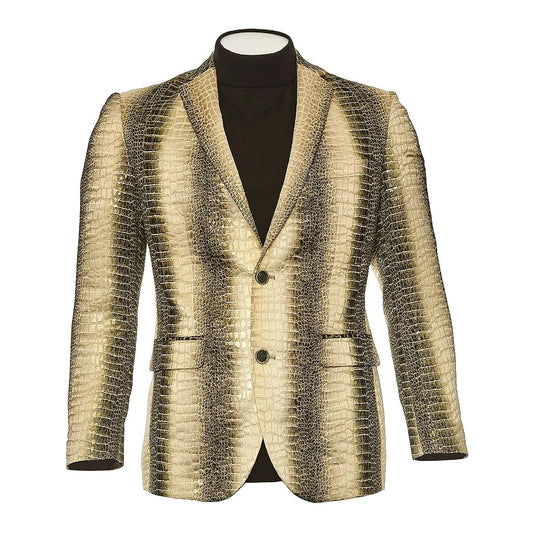 Inserch Metallic Alligator Blazer