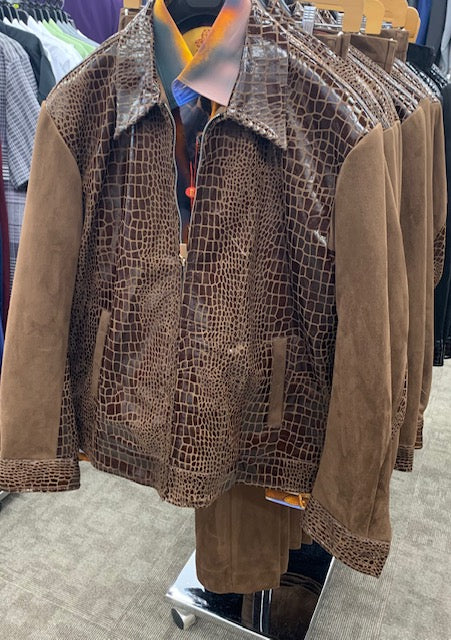 Inserch Alligator Jacket Brown