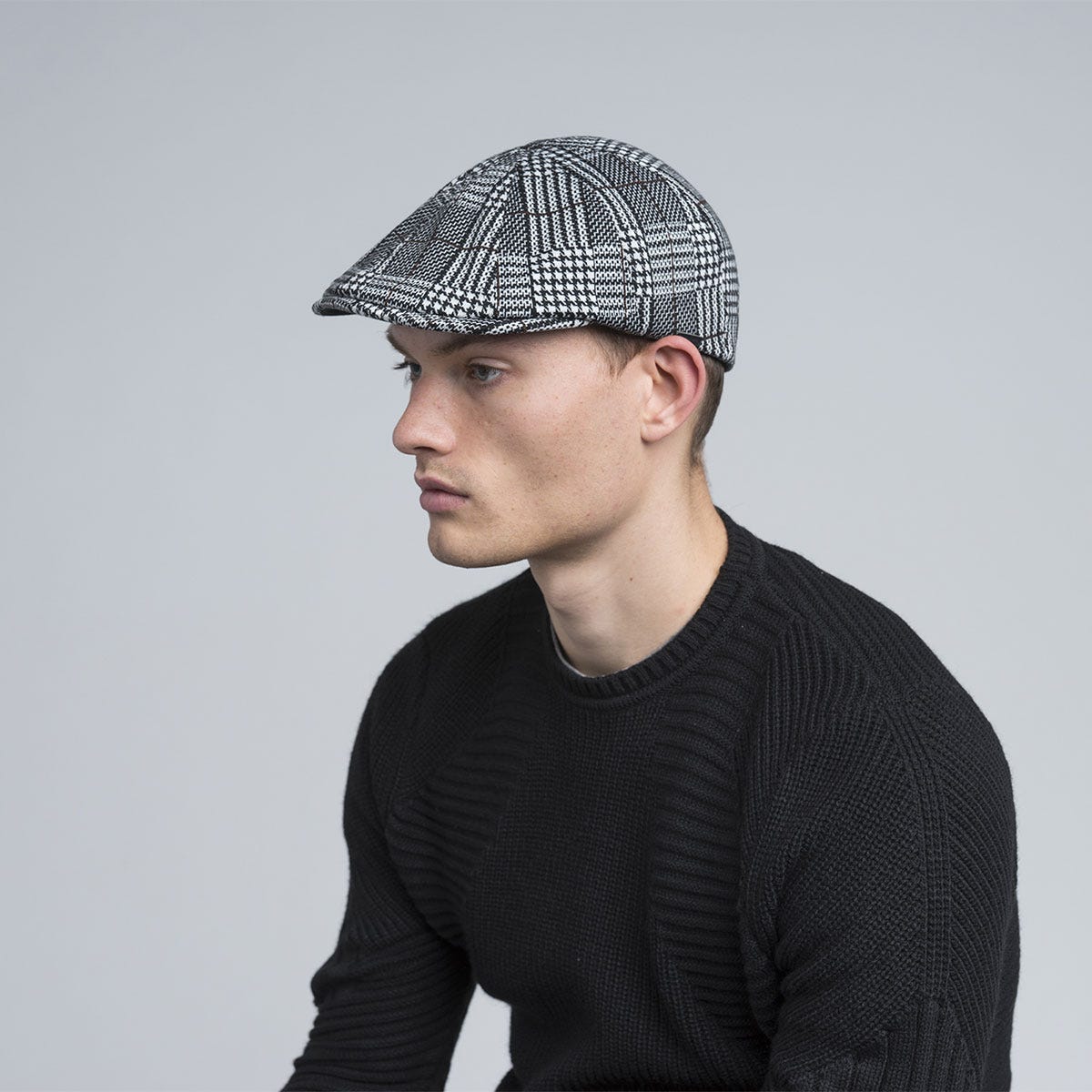 Kangol Pattern Flexfit Cap Black Plaid