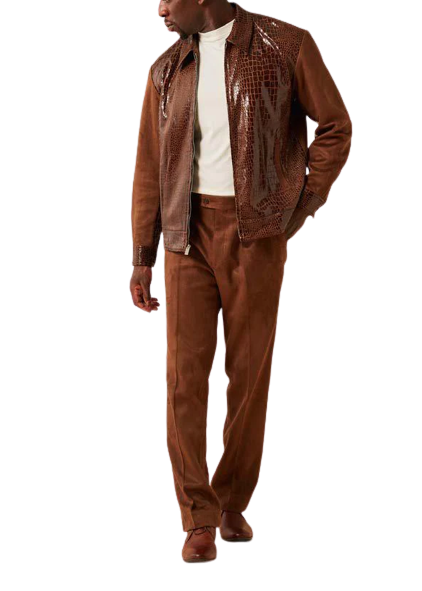 Inserch Alligator Jacket Brown